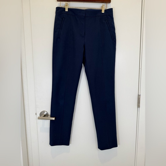 Tory Burch Navy Blue Trousers with Pintuck Detail - Picture 9 of 9